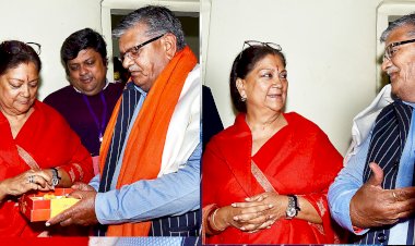 पूर्व सीएम वसुन्धरा राजे ने दी गुलाबचंद कटारिया को बधाई, राठौड़, पूनिया भी पहुंचे बधाई देने