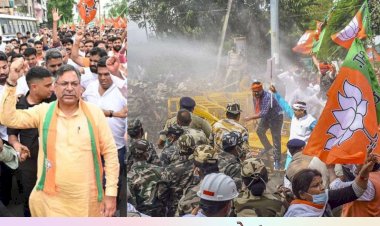 जयपुर में पुलिस ने कार्यकर्ताओं को पानी में नहलाया, पूनिया-राठौड़ हिरासत में
