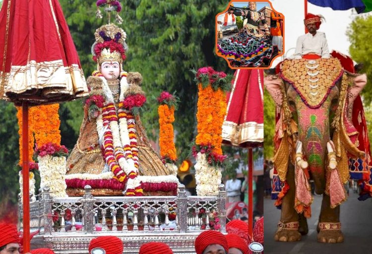 200 किलो सोने-चांदी की पालकी पर विराजी माता गणगौर, 100 से ज्यादा कलाकारों ने बिखेरी छटा