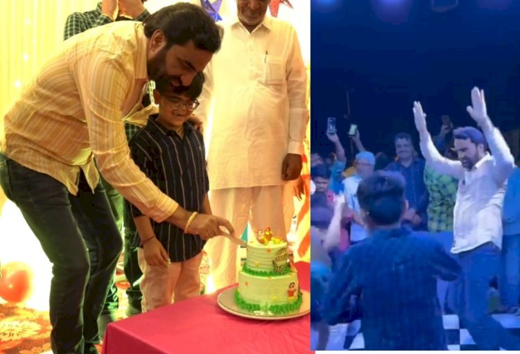 लाड़ले बेटे के जन्मदिन पर खूब थिरके हनुमान बेनीवाल, परिवार संग काटा केक