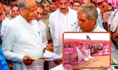 सीएम गहलोत की सभा के उखड़े टैंट, जबर्दस्त आंधी ने सबकुछ किया तहस-नहस