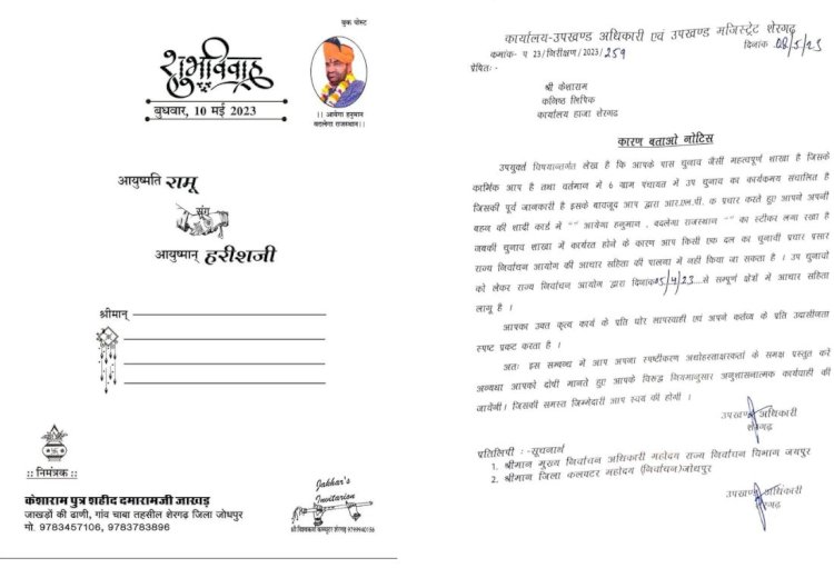 शादी के कार्ड पर छपवाई सांसद हनुमान बेनीवाल की फोटो, स्लोगन लिखा- आएगा हनुमान बदलेगा राजस्थान