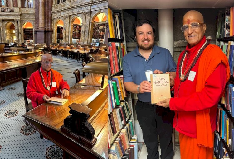 वाशिंगटन डीसी अमेरिका की ’लाइब्रेरी ऑफ़ कांग्रेस’ में हरिशेवा उदासीन आश्रम के संतों की पुस्तक