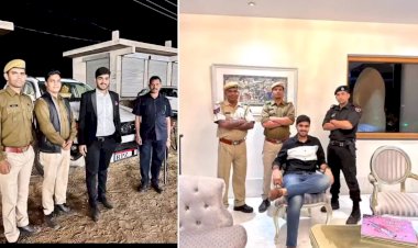 सीएम गहलोत कर रहे सरकार की तारीफ, मंत्री के बेटे दिखा रहे सरकारी शान का रौब