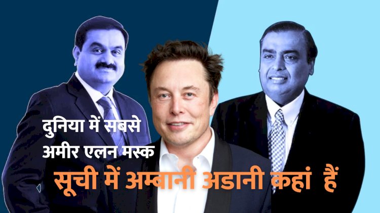 दुनिया के 20 सबसे अमीर व्यक्ति: एलोन मस्क से लेकर मुकेश अंबानी और गौतम अडानी कौनसे नम्बर पर ठहरते हैं