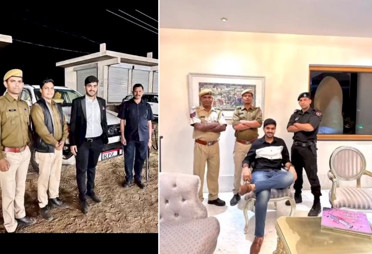 सीएम गहलोत कर रहे सरकार की तारीफ, मंत्री के बेटे दिखा रहे सरकारी शान का रौब