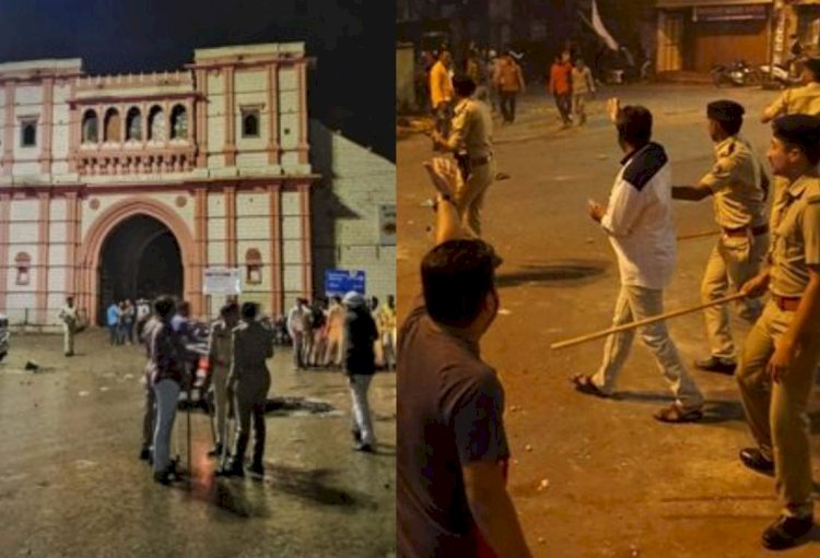 जूनागढ़ में दरगाह के अवैध निर्माण को लेकर पुलिस चौकी पर हमला, पथरबाजी और आगजनी में कई पुलिसकर्मी घायल