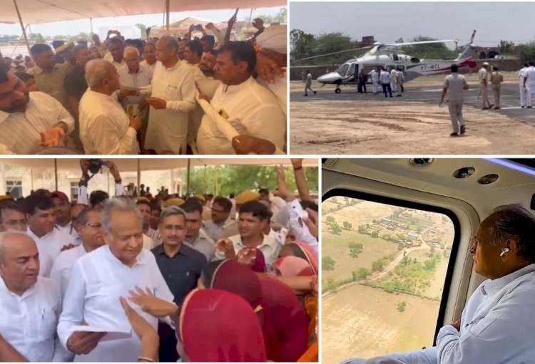 बाढ़ प्रभावित सांचौर पहुंचे CM Gehlot, लोगों की समस्याएं सुन मुआवजे की कही बात