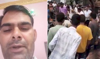 युवक ने थाने के सामने किया आत्मदाह