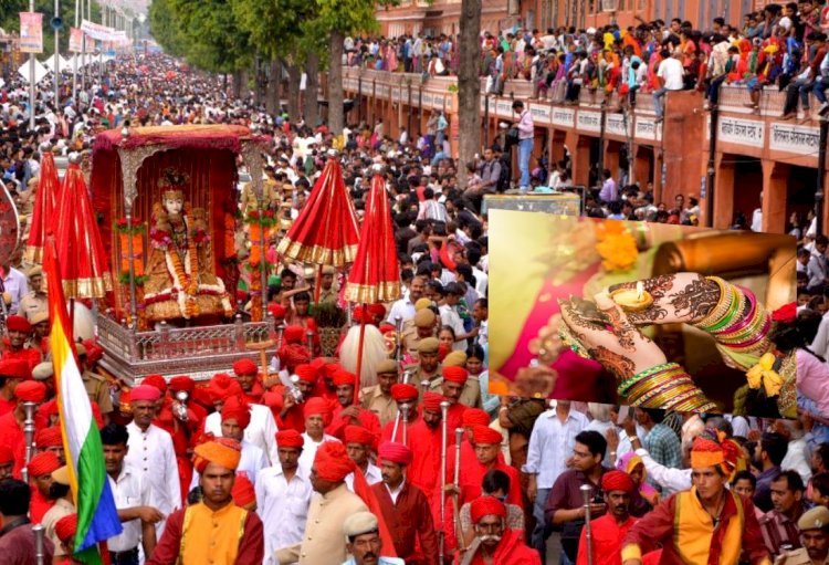 महिलाएं रचाएंगी पिया के नाम की मेहंदी, निकलेगी शाही ठाट-बाठ से तीज माता की सवारी