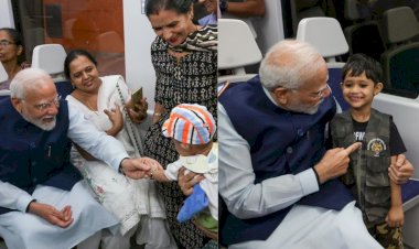 लोगों के साथ खिंचवाई सेल्फी, गपशप भी की