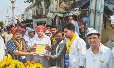 लक्खी मेले के आयोजन के निमंत्रण पर दंगल कार्यक्रम में पहुंचे AAP पधाधिकारी