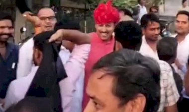 गाड़ी रोकी, काले झंडे दिखाने वालों को लगाया गले, खिलाए लड्डू