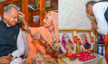 बहन का आशीर्वाद लेकर मिशन फतेह के लिए निकल पड़े राजस्थान सीएम
