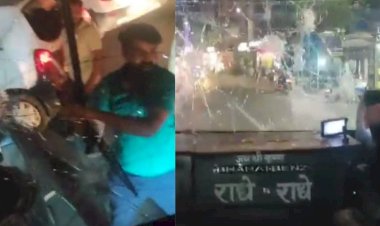 जयपुर में सरेराह बस पर बरसाएं सरिए और पत्थर, राहगीरों के उड़े होश