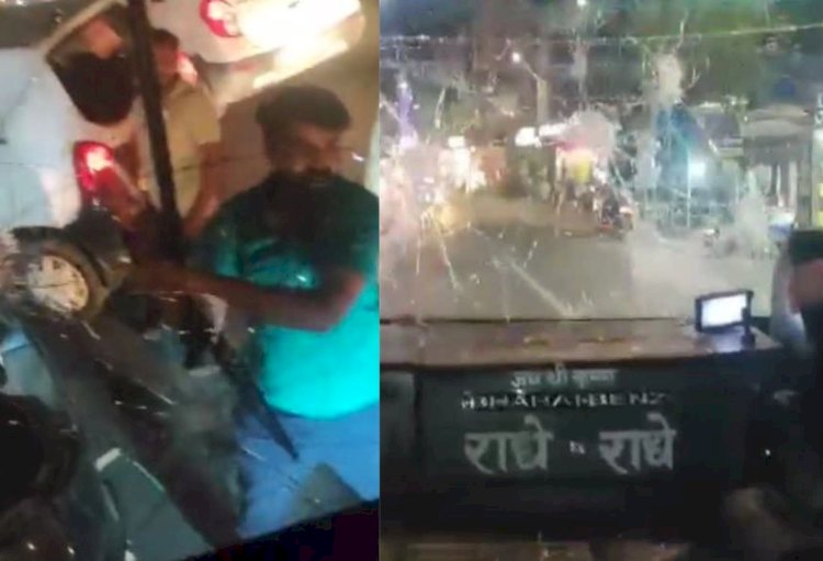 जयपुर में सरेराह बस पर बरसाएं सरिए और पत्थर, राहगीरों के उड़े होश
