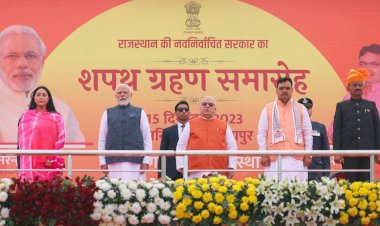 भजन लाल शर्मा ने ली मुख्यमंत्री पद की शपथ - दिया कुमारी और डॉ. प्रेमचंद बैरवा ने ली उप मुख्यमंत्री पद की शपथ