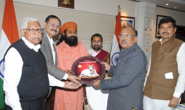 गोधाम पथमेड़ा का प्रतिनिधि मंडल विधानसभा अध्यक्ष वासुदेव देवनानी से मिला