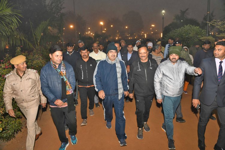 मुख्यमंत्री भजनलाल शर्मा ने सिटी पार्क में मॉर्निंग वॉक के साथ स्वस्थ राजस्थान की ओर कदम बढ़ाया