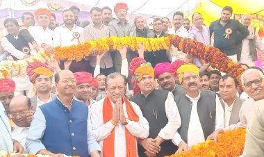 पशुपालन एवं गोपालन मंत्री, प्रजापति समाज विकास समिति में धर्मशाला का शिलान्यास