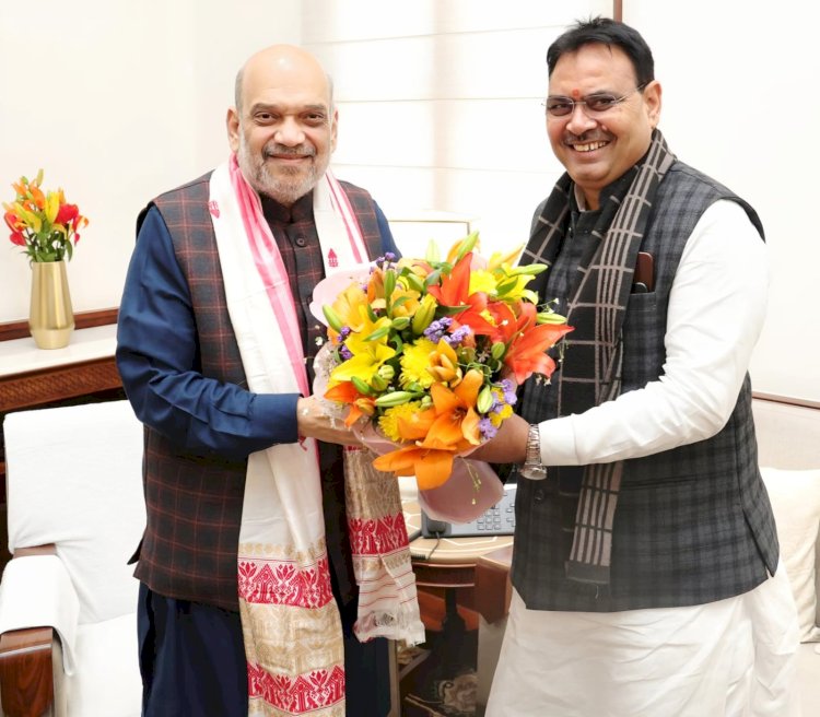 गृह एवं सहकारिता मंत्री अमित शाह लोकसभा अध्यक्ष ओम बिड़ला, केन्द्रीय उद्योग एवं वाणिज्य मंत्री पीयूष गोयल एवं रेल मंत्री अश्विनी वैष्णव से मिले भजन लाल शर्मा