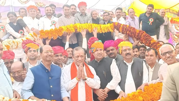 पशुपालन एवं गोपालन मंत्री, प्रजापति समाज विकास समिति में धर्मशाला का शिलान्यास