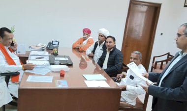 पशुपालन और गोपालन मंत्री  जोराराम कुमावत से भारतीय किसान संघ के प्रतिनिधिमंडल की भेंट