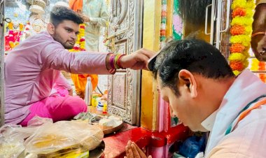 वैभव गहलोत ने आज भीनमाल क्षेंमकरी माता एवं जोगाउ में जम्भेश्वर को नमन किया
