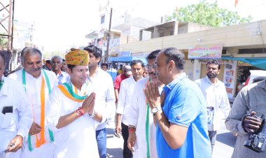 भीनमाल दौरे पर बोले वैभव, जालोर-सिरोही की तरक्की के लिए जी-जान लगा दूंगा  