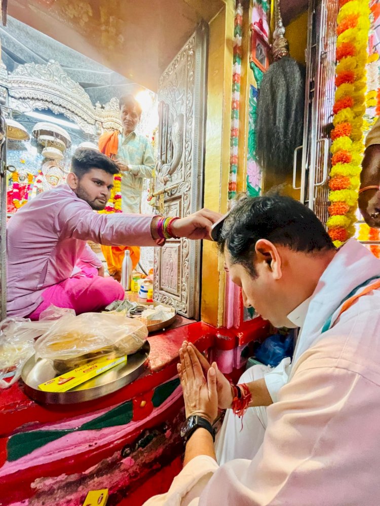 वैभव गहलोत ने आज भीनमाल क्षेंमकरी माता एवं जोगाउ में जम्भेश्वर को नमन किया
