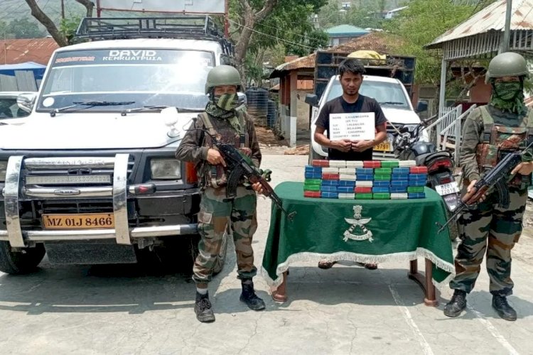 असम रायफल्स को ड्रग्स तस्करी मे मिली कामयाबी 9.83 करोड़ की ड्रग्स जब्त