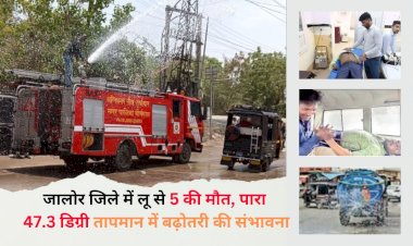 जिले में लू से 5 की मौत, पारा 47.3 डिग्री,आहोर,भीनमाल में भी गर्मी ज्यादा; तापमान में बढ़ोतरी की संभावना