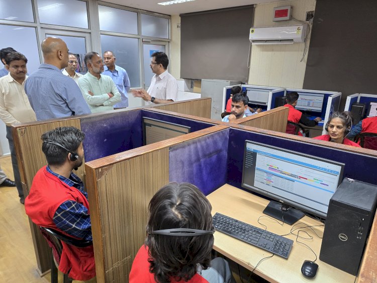 जयपुर डिस्कॉम के केन्द्रीकृत कॉल सेंटर का आकस्मिक निरीक्षण