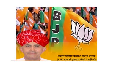 भाजपा प्रत्याशी लुंबाराम चौधरी ने बड़ी जीत हासिल की