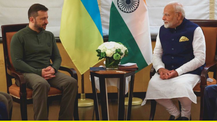 यूक्रेन के राष्ट्रपति जेलेंस्की से मिले प्रधानमंत्री मोदी