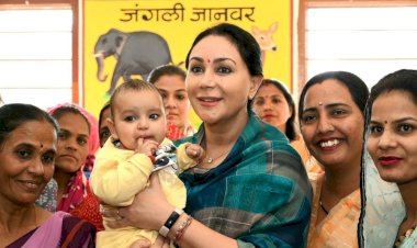 दिया कुमारी ने मालवीय नगर में आंगनबाड़ी का निरीक्षण किया