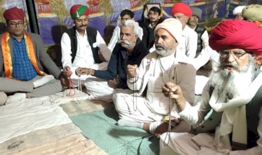 जवाई नदी के आह्वान को लेकर किसानों ने किया 1008 जप