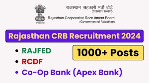 राजस्थान में सहकारी संस्थाओं में 1003 पदों पर होंगी भर्ती