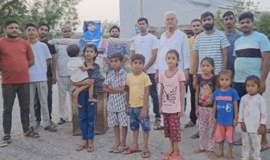 वीरांगनाओं के अपमान पर मांडाणी में बेनीवाल का पुतला दहन