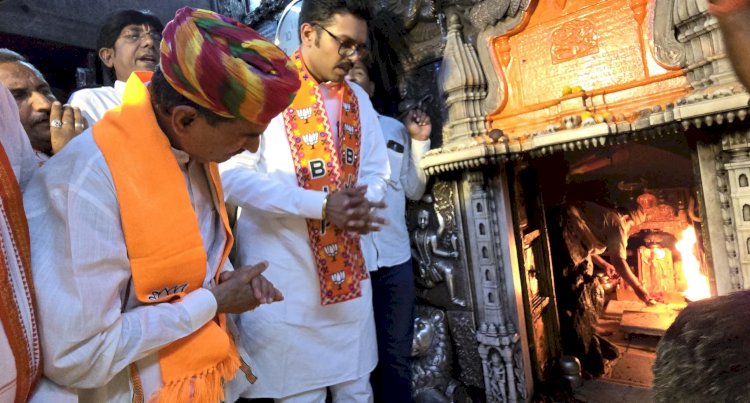 BJP अध्यक्ष मदन राठौड़ ने करणी माता के दरबार में टेका माथा